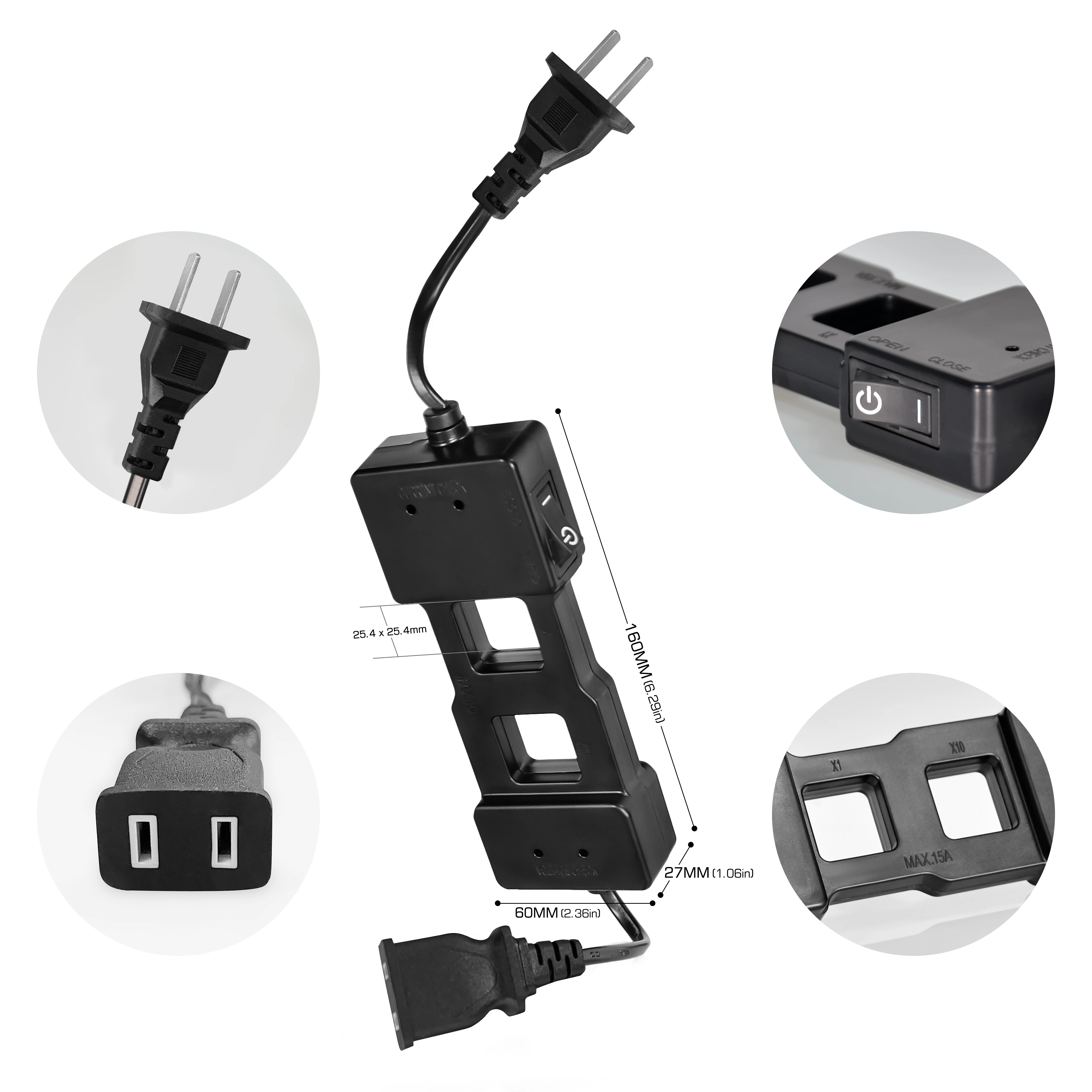 Line Splitter, AC Line Splitter, Clamp Meter Accessory, Multimeter Tester Tool, 7400A Line Splitter