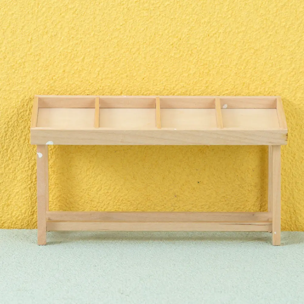 

Деревянная миниатюрная подставка ручной работы для овощей и фруктов, реалистичная миниатюрная подставка для декора мини-домика, декоративный миниатюрный прилавок для магазина