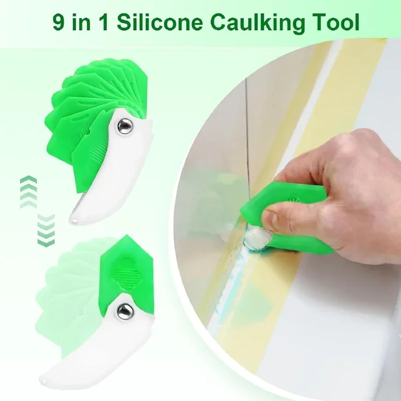 Picture 4: 9 in1 Silicone Caulking Tool Sealant Spreading Professional Tile Window Grout Edge Removal Joint Sealant Spreader Spatula New