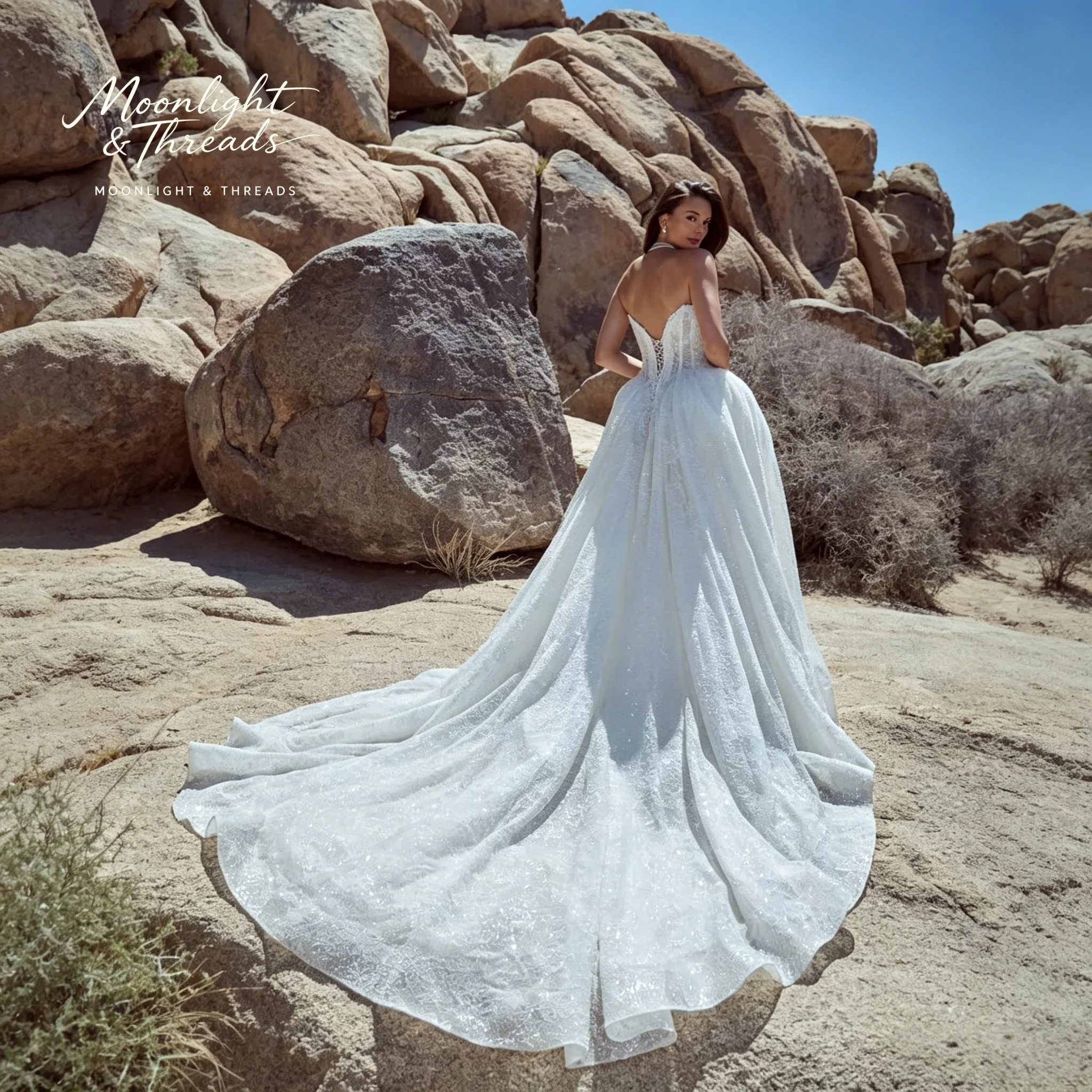 Stylish White Lace Strapless Sleeveless Floor-Length Formal Wedding Ball Gown with Boning Design