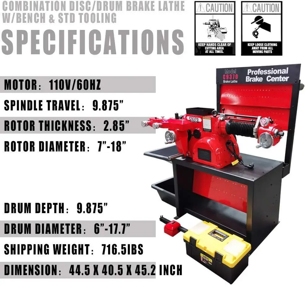 C9370 On-Car Freio Torno, CNC Disco De Corte De Roda, Repair Lathe Machine