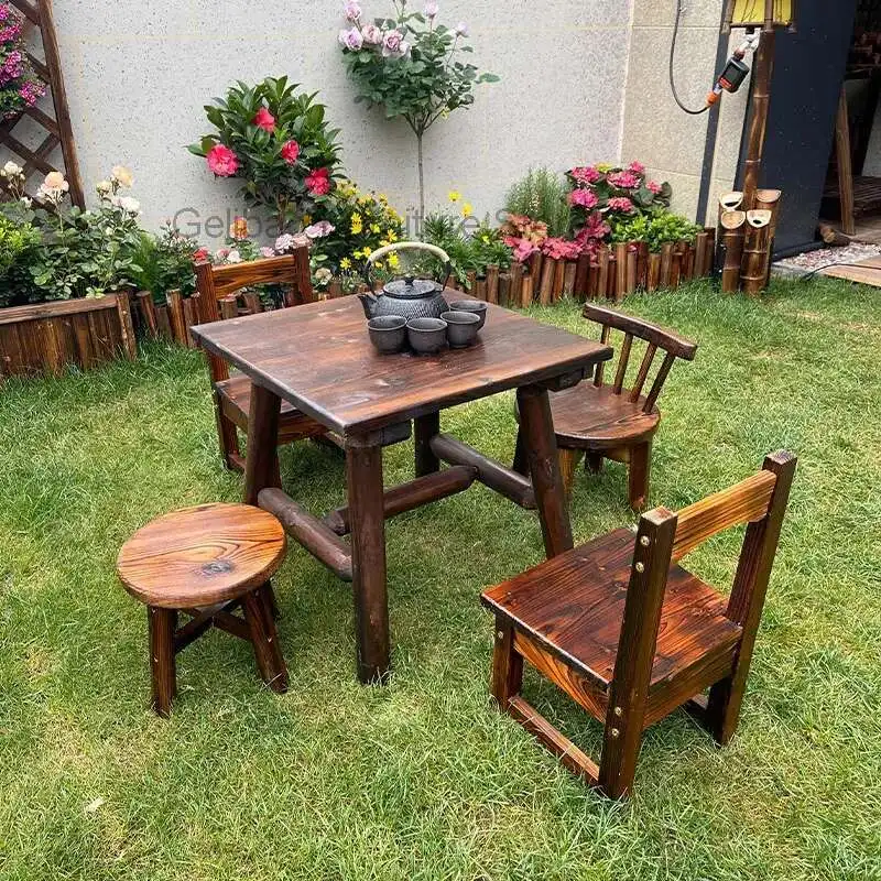 

Modern High Quality Garden Sets Light Luxury Wood Relaxing Alfresco Patio Set Ecoflow Sun-proof Tuinmeubelsets Outdoor Furniture