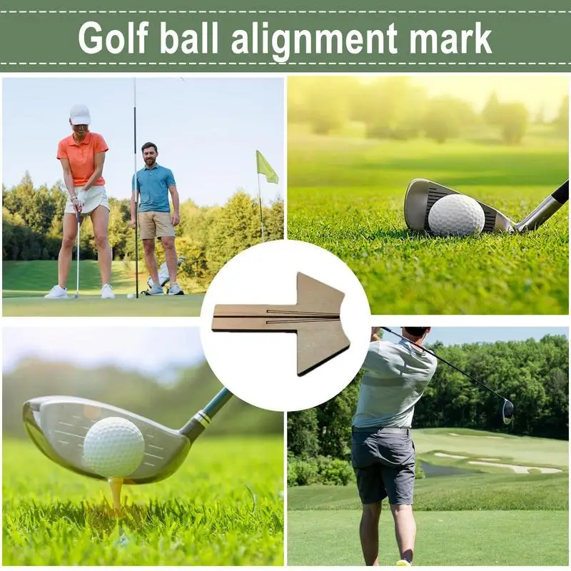 Strumento per l'allineamento della pallina da golf Marcatore per putting da golf Putter in legno Strumento per l'allineamento della palla del marcatore di precisione per il marito dei golfisti