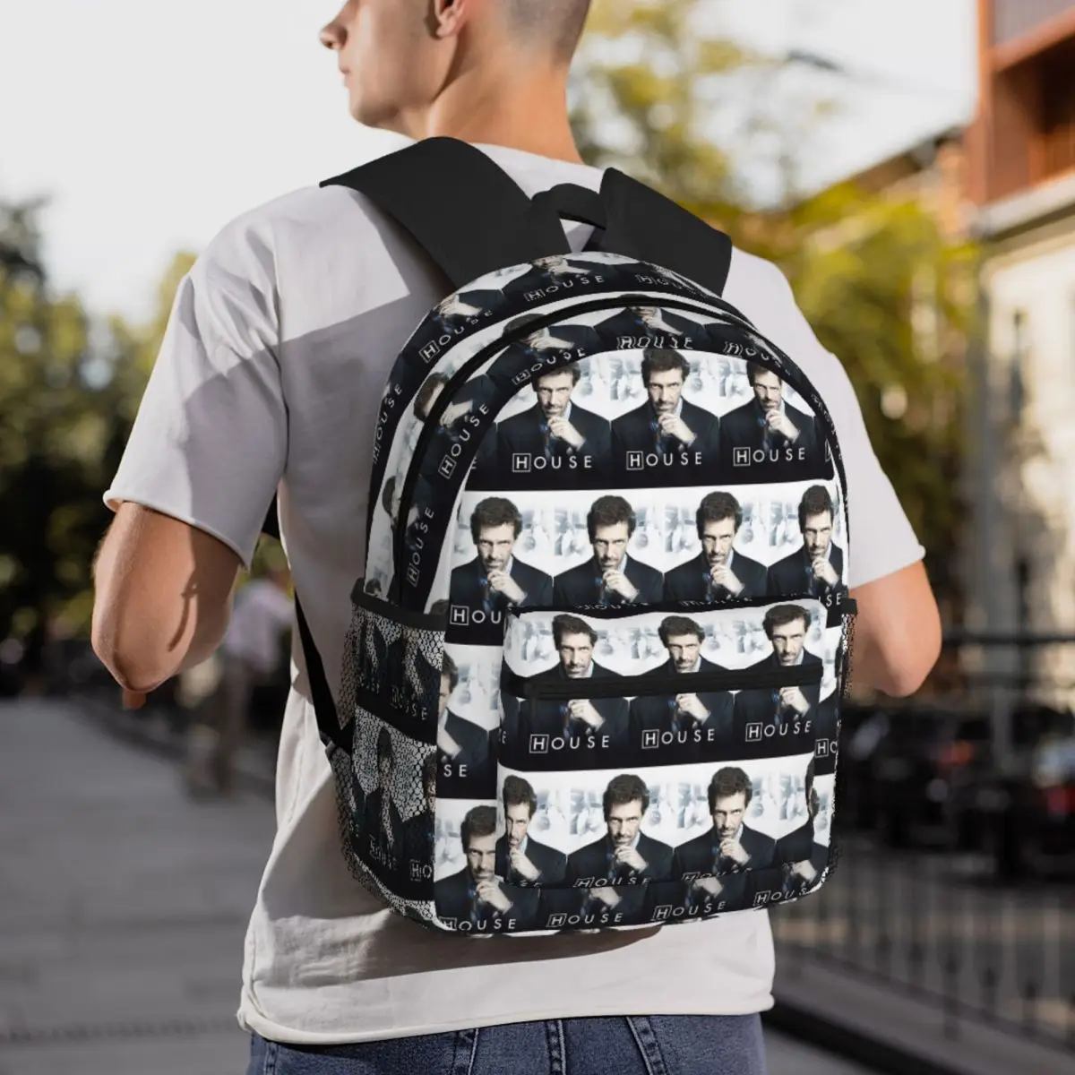 

House MD Student Backpack School Bag Hiking Travel Daypack for Boys Girls Fashion Bookbag Shoulder Bags