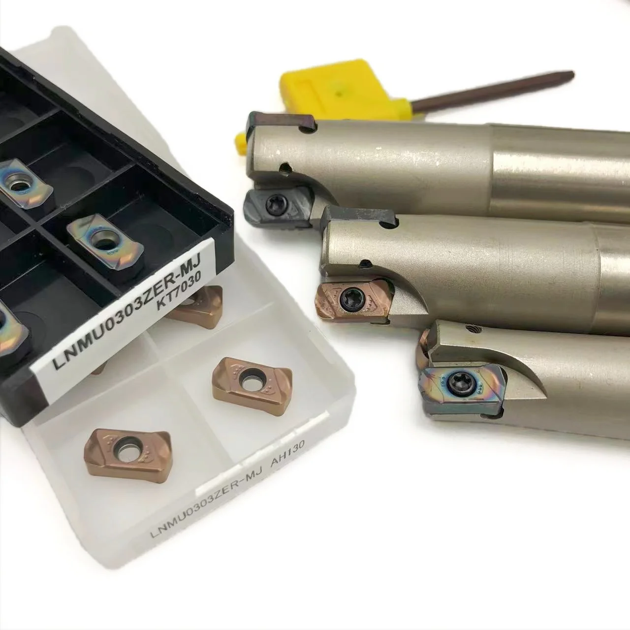 Быстродействующий двухсторонний фрезерный держатель серии EXN03R для LNMU0303 LNMU0303ZER, алюминиевые карбидные вставки, Фрезерный резак с ЧПУ