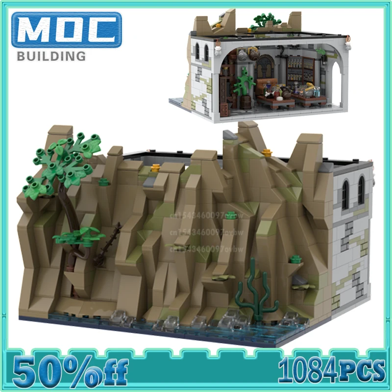 

MOC Building Blocks 1/4 Potion Classroom Rockwork Movie Scenes Display Model DIY Assembled Bricks Architecture Series Toys Gifts