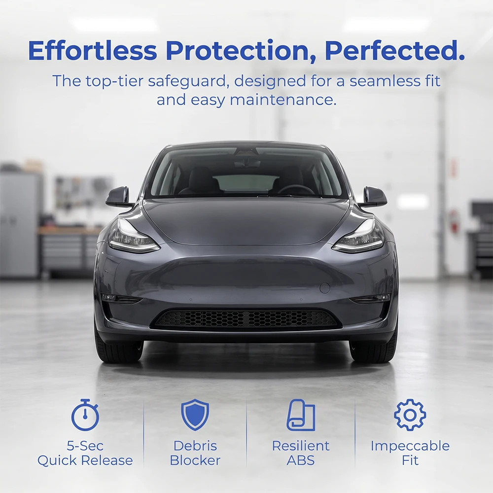 Front Bumper Grille Mesh Anti-Insect Net Air Inlet Vent Protector Cover Custom Fit For Tesla Model Y 2020-2024 Accessories