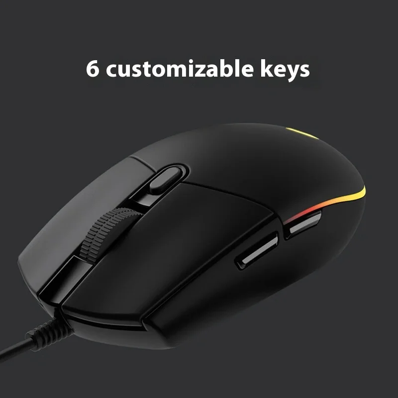 Logitech G102 Second Generation Gaming Pc Mouse Rgb Flow Effect Mouse Gaming Grade 8000dpi Sensorboy Gift Pleasantly Surprised