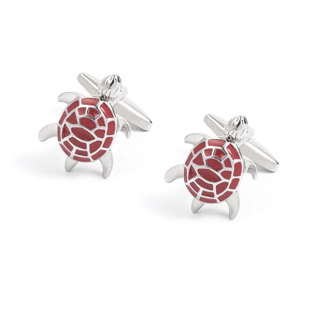 Cute Turtle Enamel Cufflinks Metal Turtle Shell Style Men's Business Formal Cufflink Personalized Exquisite Shirt Accessories