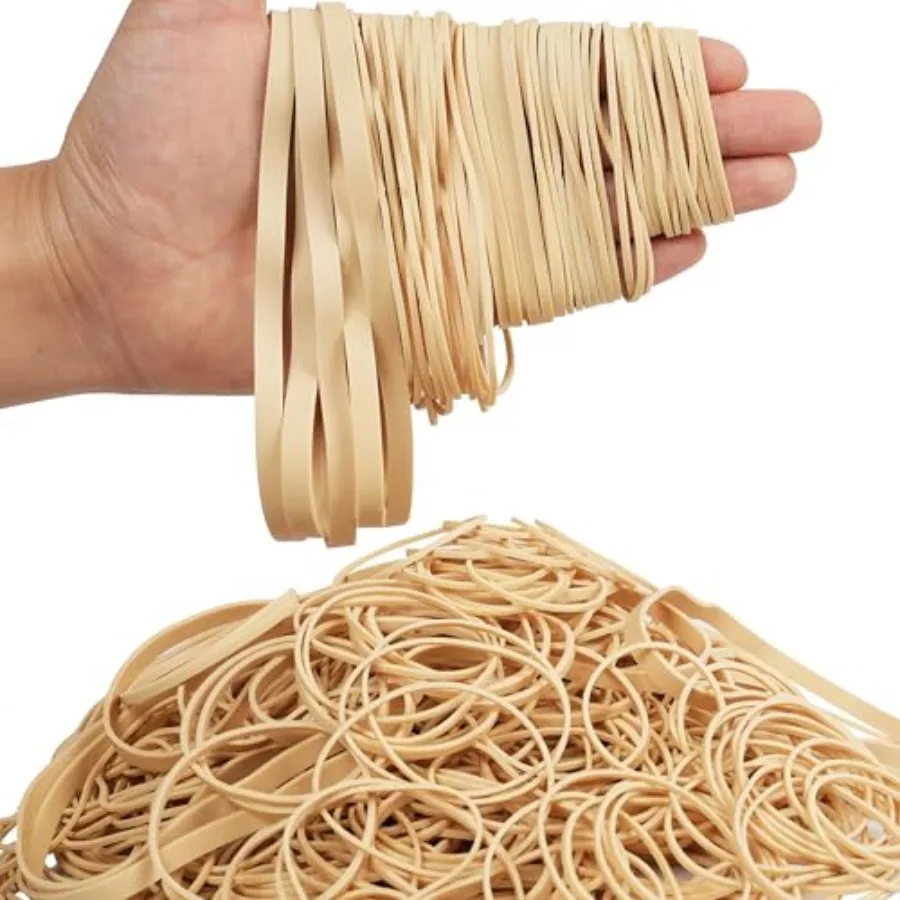 

-Rubber Bands Assorted Sizes Beige Elastic Bands for Office Supplies 0.5lbs Size16, Size#18, Size #33, Size 4-4/5" x 1/6",Size#