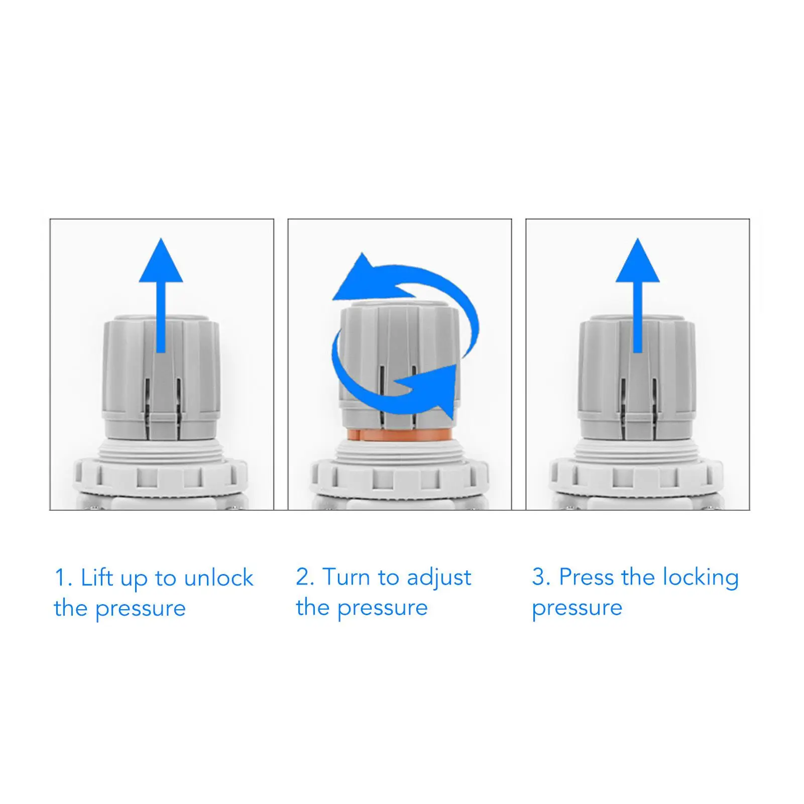 Regulador de pressão de vácuo pneumático com travamento automático -100 a -1,3Kpa, válvula de controle ajustável para regulação de precisão