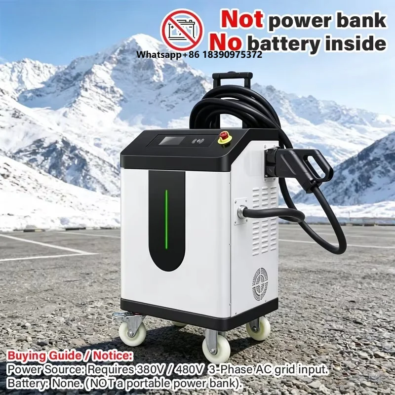 New Max Power 380V Input 30kW NACS GBT DC EV Mobile Charging Station   h003