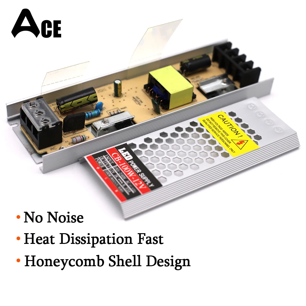 Alimentatore LED Ultra sottile DC 12V 24V trasformatori di illuminazione 60W 100W 150W 200W 300W 400W AC185-240V Driver per strisce luminose a LED