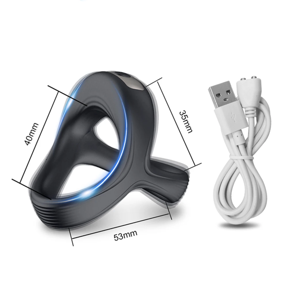 Vibrating Cock Ring Penis Ring for Man Male Chastity Ejaculation Delay Couple Vibrator Rings Penisring Adult Goods for Men - Image 3