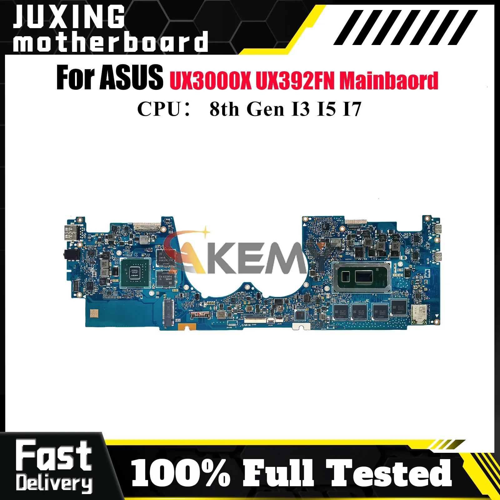 

UX392FN Laptop Motherboard For ASUS ZenBook S13 UX3000X UX392FN UX392F Notebook Mainboard With I3 I5 I7 CPU 100% tests OK stk