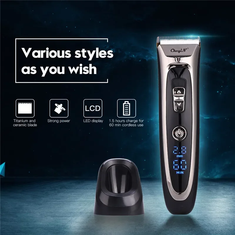 Professional Hair Trimmer Electric Clipper Shaver Men Cutting Machine