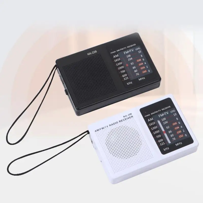 Compact Radio Battery Operated Am/Fm Stereo Radios Enjoy Music Anywhere with Compact Design Ultra-Wide Signals Wrist Strap