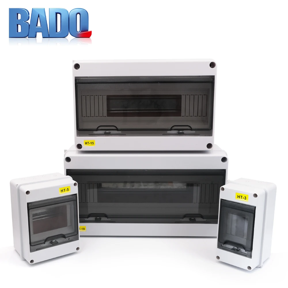 HT Series IP65 Waterproof Distribution Enclosure, 2-15 Way PC Plastic Outdoor Electrical Junction image 2