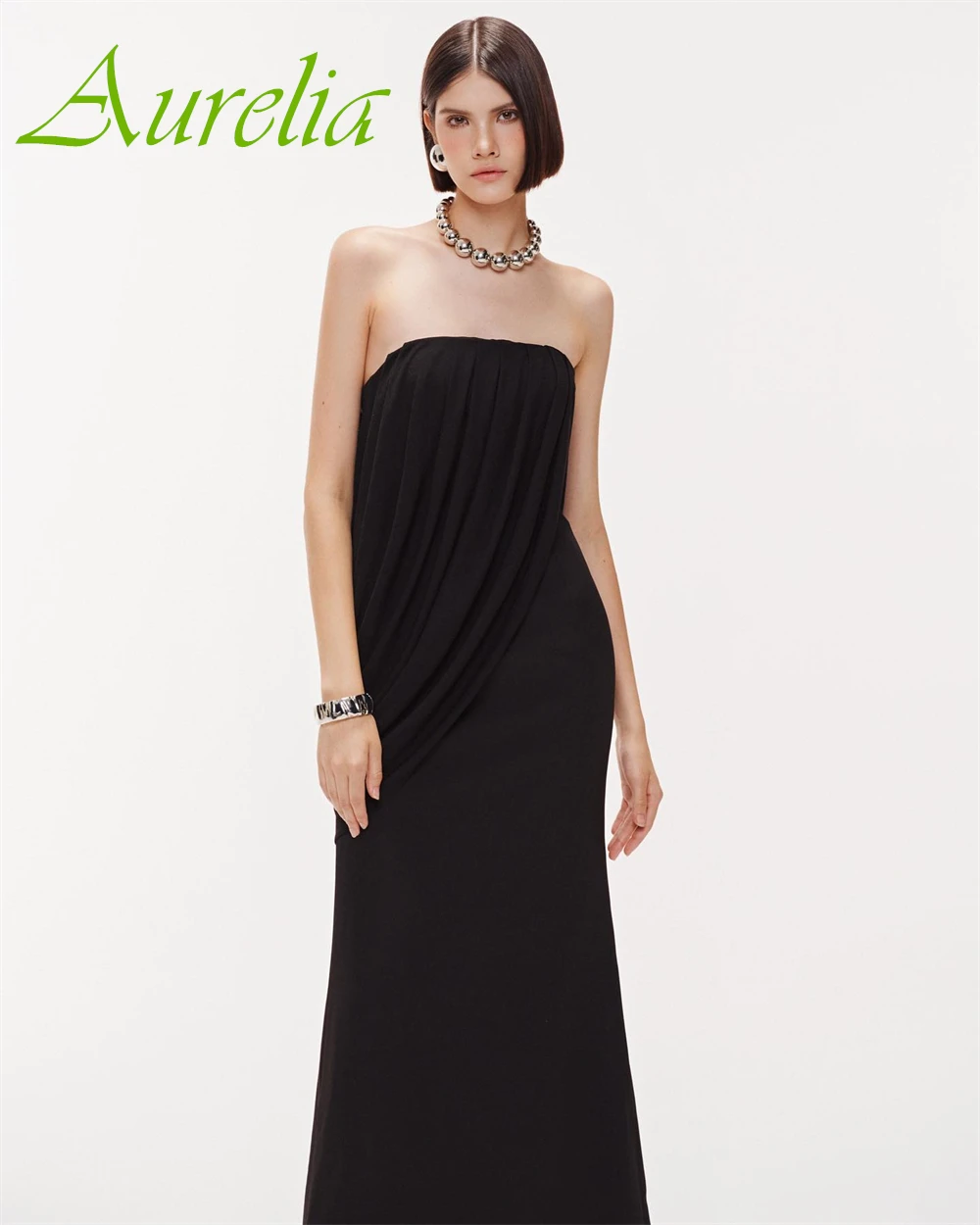 Abito da sera senza spalline personalizzato di alta qualità Abito da cocktail classico in jersey Abiti moderni senza maniche per occasioni speciali