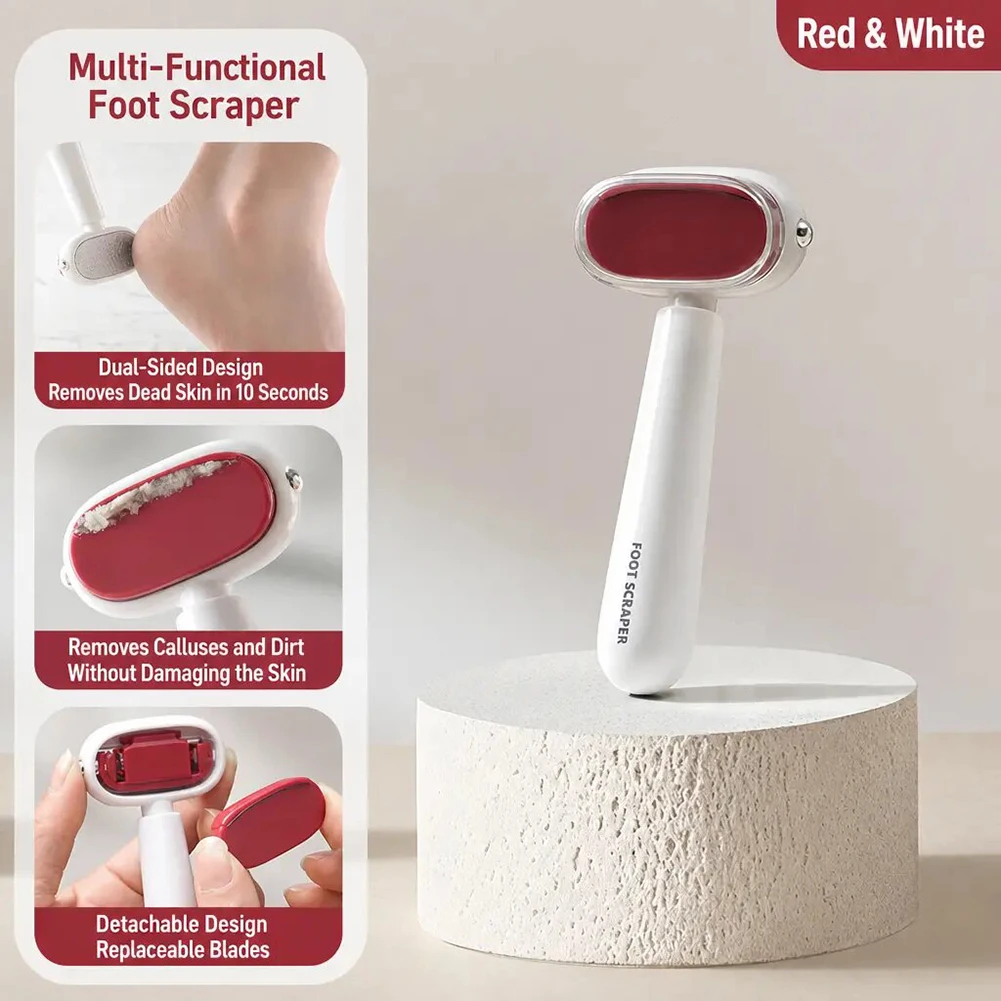 2-in-1 Doppelseitige Fußfeile Hornhautentferner Todeshautentferner Pediküre Fußschaber Sanfte Exfoliation Pediküre-Pflegezubehör – Detail 4