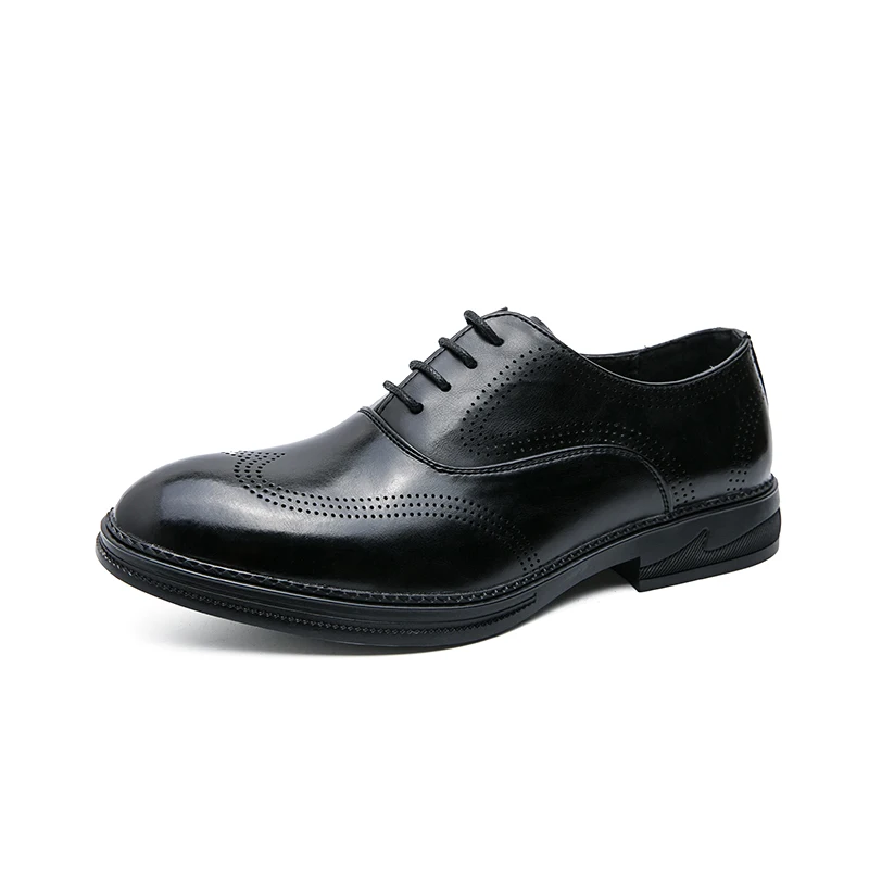 

Men's motorcycle trend, fashionable temperament, leather shoes, casual and comfortable, versatile men's shoes