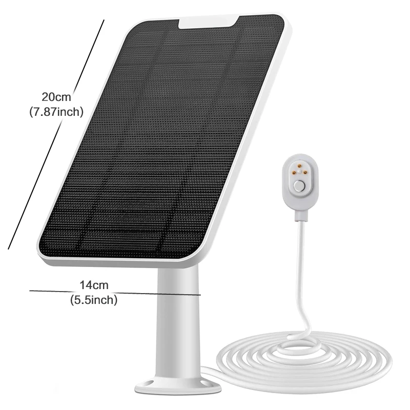 Waterproof Solar Panel for Camear Arlo Magnetic Charging Camera Arlo Pro 5S/Arlo Pro 4/Pro 3 Pro 3/Floodlight/Ultra 2/Ultra etc.