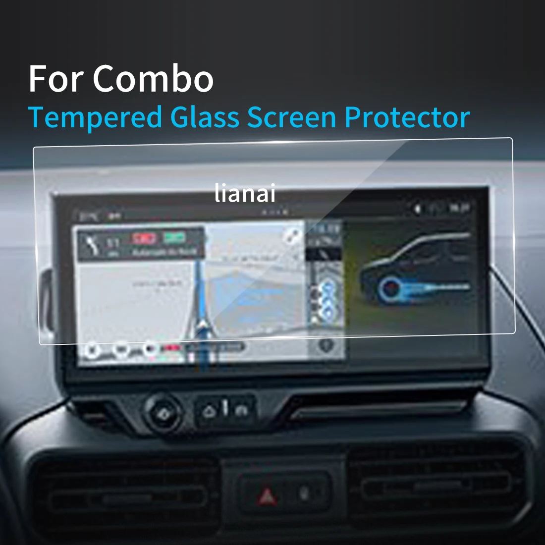 For OPEL Combo 2023 Screen Protector Tempered Glass Protective Film Carplay Panel Media Video Car Vehicle Interior Accessory