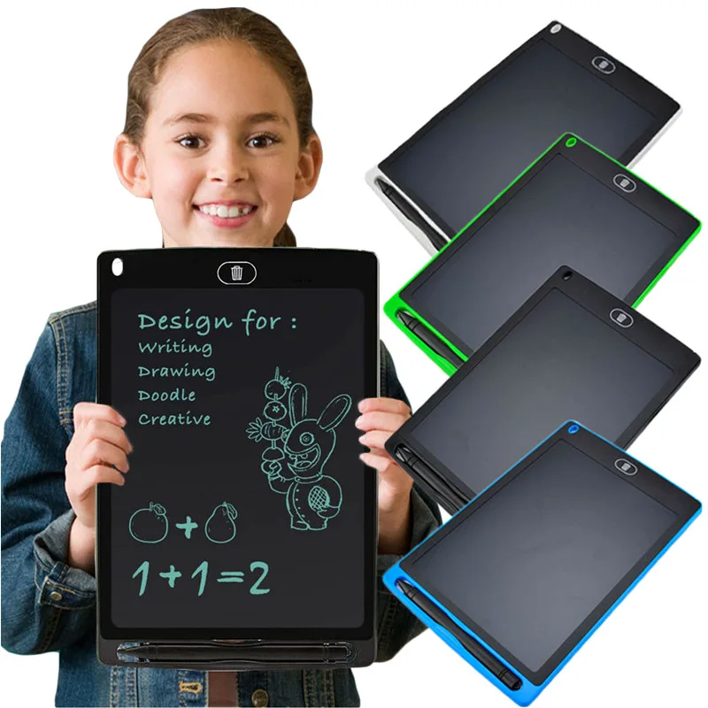 Tableta de dibujo Montessori LCD para niños, herramientas de pintura, tablero de escritura electrónica, juguete educativo para niños, 4/8 pulgadas, 5 pulgadas, 12 pulgadas