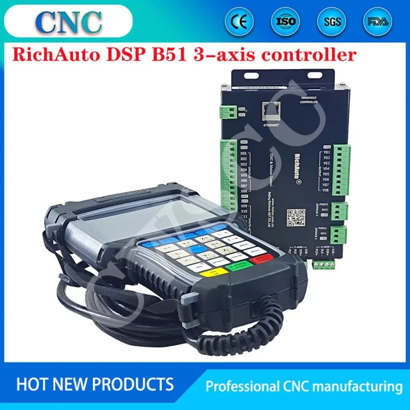 Offline 34-Axis CNC RichAuto DSP B51 B55 B57 B58 B517 B581 Handheld Motion Control System Engraving Machine Controller