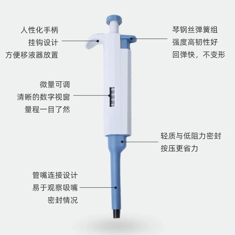 Lab Manual Micropipette Single Multi Channel Adjustable Pipettor, 10-5000ul Liquid Handler with Pipette Tips