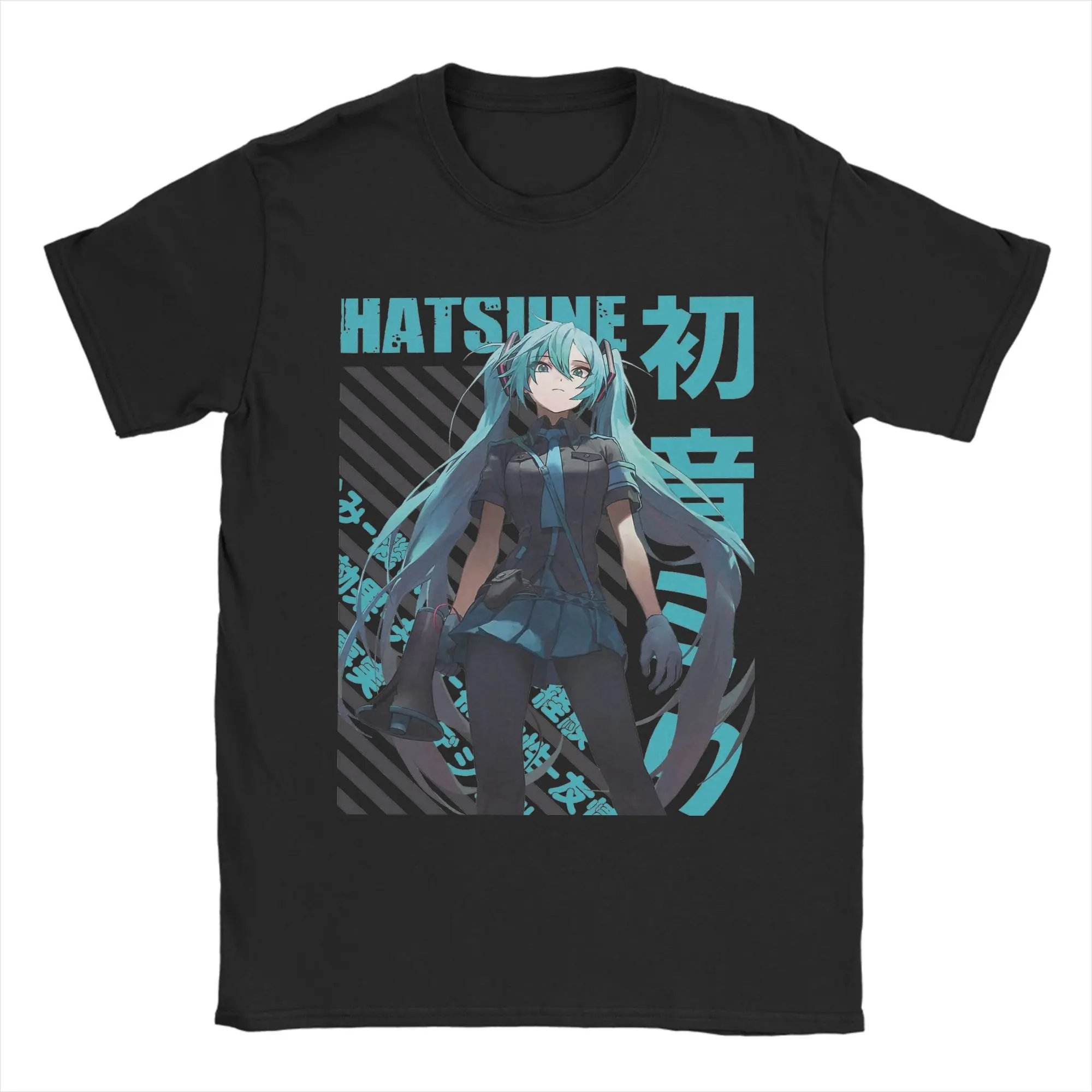 男性女性ボーカロイド初音ミク-tシャツアニメマンガ純粋な綿トップスノベルティ半袖ラウンドネック-tシャツギフトアイデア-tシャツ