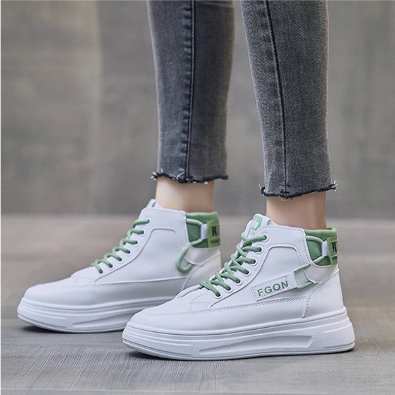 

Womens White Sneakers Fashion Designer Casual Sports Running Shoes Woman High Sneaker Trainers Vulcanized Athletic Shoe Footwear