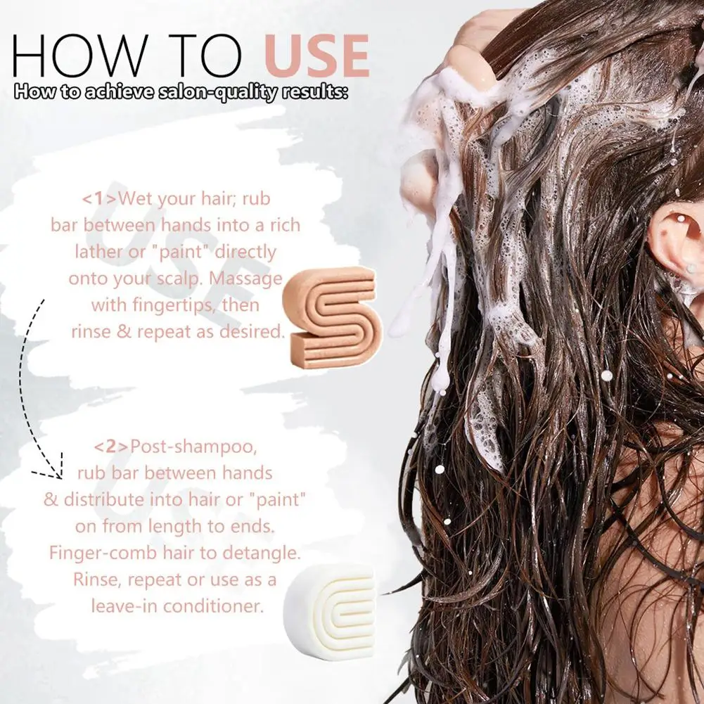 مجموعة صابون تنظيف ومغذي للشعر من كويك، مجموعة شامبو وبلسم صلب، مجموعة شامبو شعر الأرز وبلسم