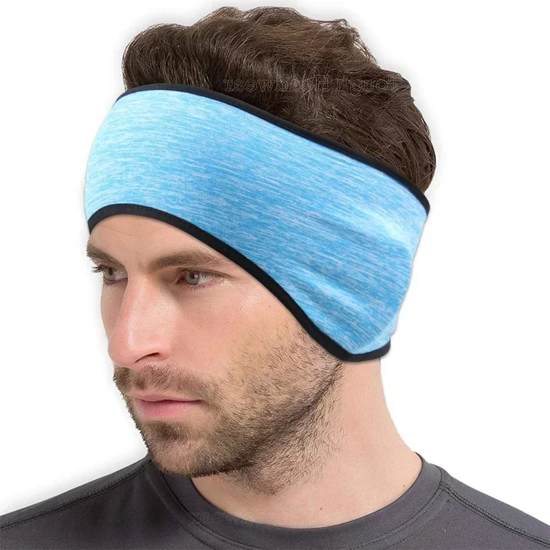 Ear Muffs Warmer Headband with Buttons Full Cover Sports Headband for Outdoor Fitness Running Sweatband