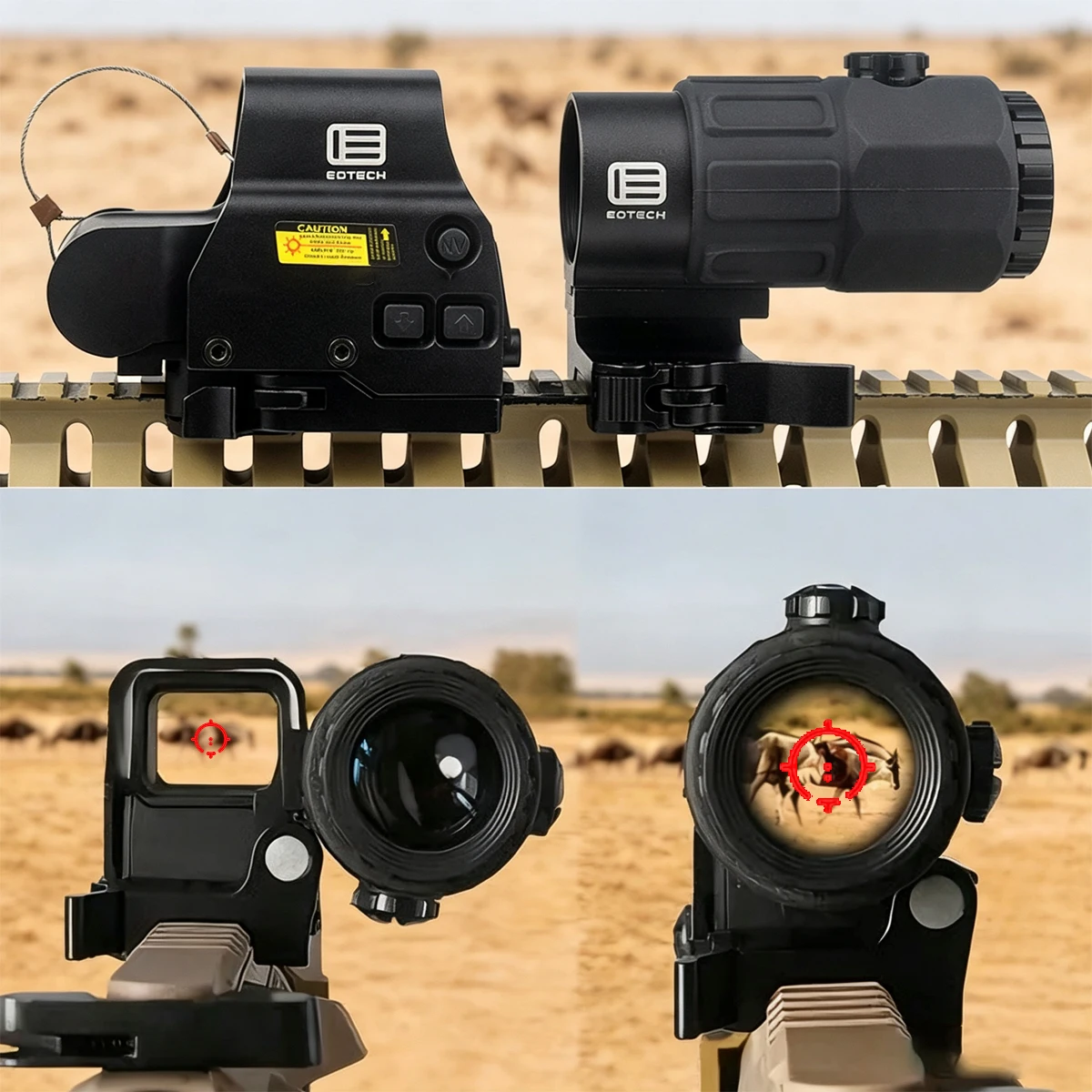 Tactical EOTECH 551 552 553 558 Red Dot Holographic Collimator Green Dot Sight Scope Hunting G33 G43 G45 3X 5X Magnifier Scope