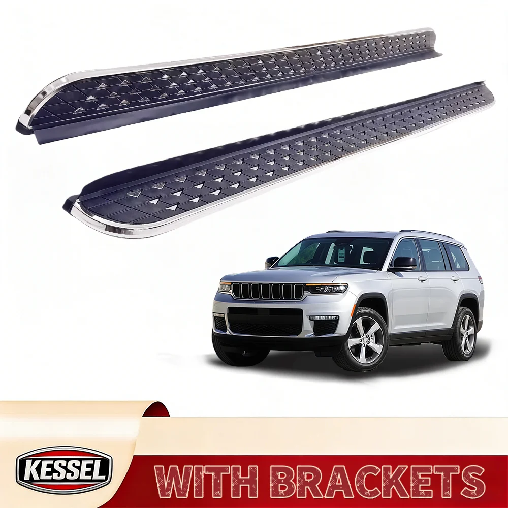 

2Pcs Aluminum Running Boards Fixed Nerf Bars Side Steps with Brackets Fit for JEEP Grand Cherokee L 2022 2023 2024 2025 2026