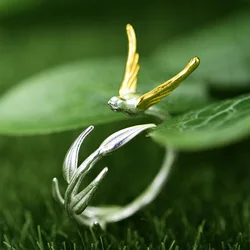 Classical Elegant Swallow Opening Adjustable Rings for Women Super Fine Jewelry Fashion Accessories Party Rings Gifts