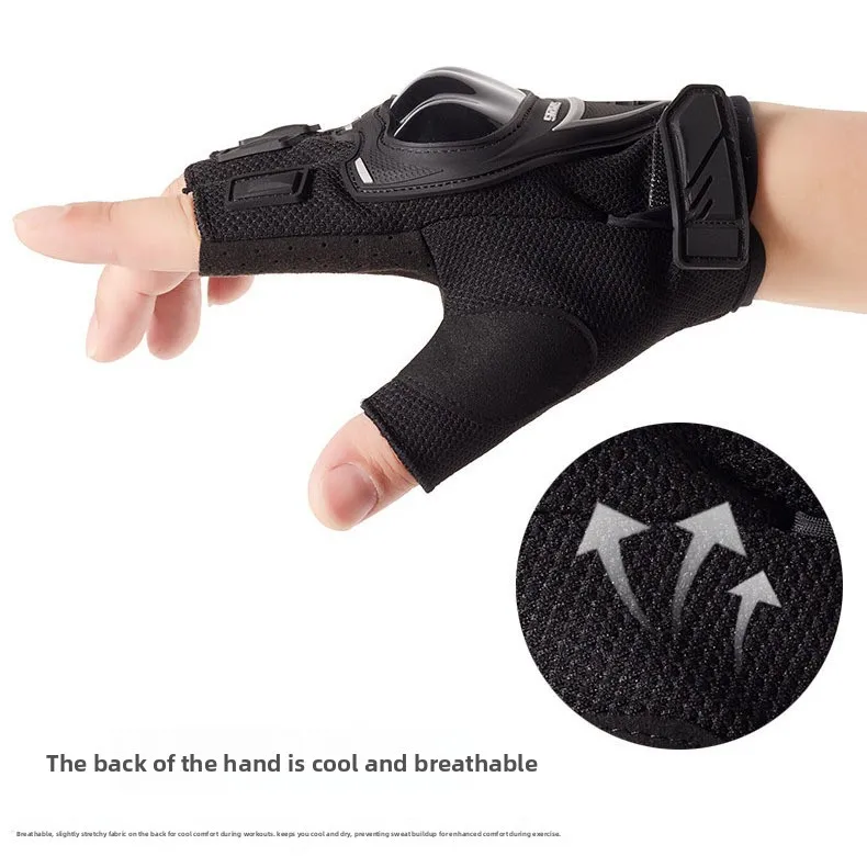 

Перчатки с твердым корпусом и полупальцами — противоударные и нескользящие мотоциклетные перчатки для мужчин