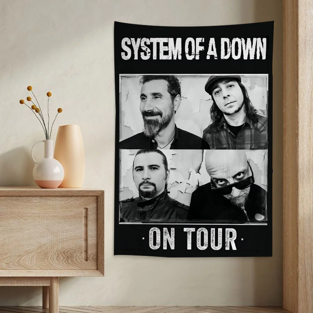 System of a Down Band Tapestry Anime Tapestry Hanging Tarot Hippie Wall Rugs Dorm Wall Hanging Sheets