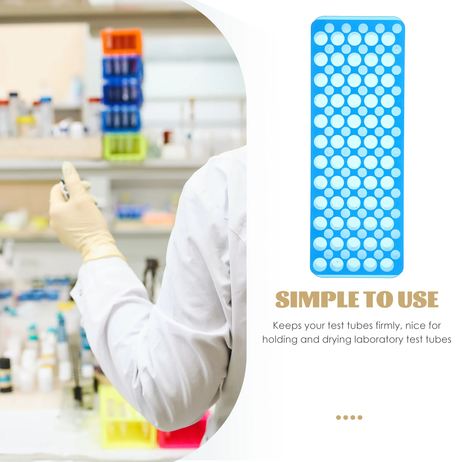 

Test Tube Holder Double-Sided Rack for 05ml 15ml 2ml Tubes Plastic Storage Stand Laboratory Tube Organizer