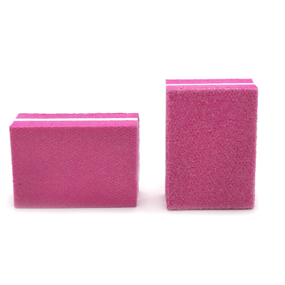 500Pcs Nail File 100/180 Grit Nail Art Supplies Professional Double Sided Nail Buffers Sanding Block Mini Sponge Manicure Tools