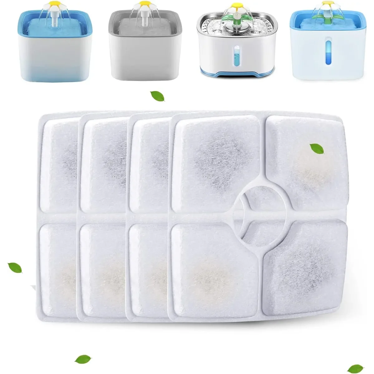 Cat Water Fountain Filter Replacement 1 Pack Pet Fountain Filter for Dog Feeder Square Filtration System Fresh Water Supplies