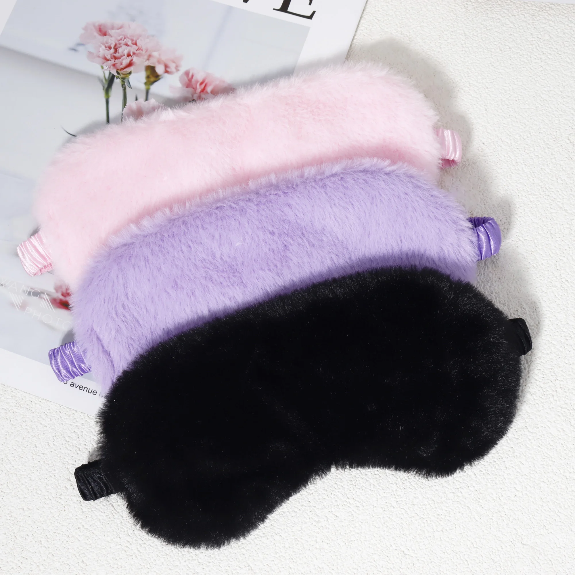 1 soft plush eye mask - comfortable blackout eye mask, breathable and comfortable eye mask cloth,Special for real hair wigs