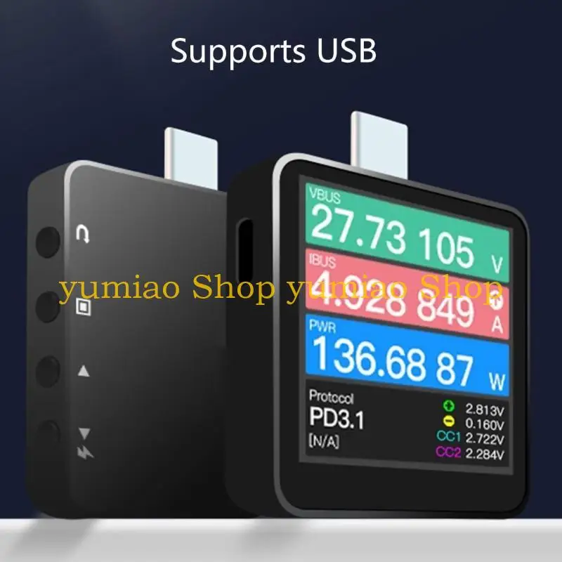

587B KM003C USB C PD3.1 Voltmeter Ammeter Voltmeter Multimeter Battery Charging Power