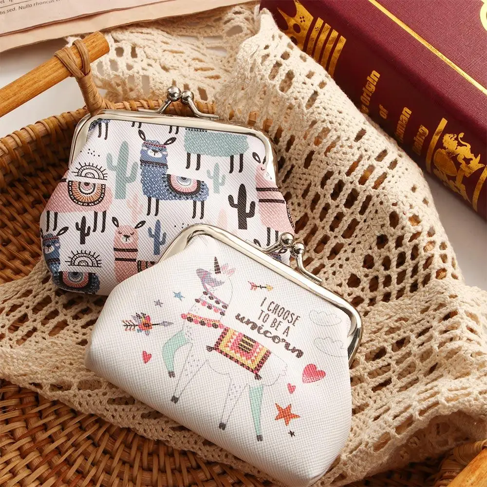 

Girls Female Children Cartoon Alpaca Pouch Change Purse Women Hasp Money Bags Keys Bags Mini Wallets Coin Purses