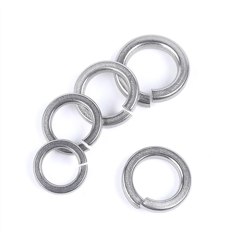 M1.6 M2 M3 M4 M5 M6 M8 M10 M12 M14 M16 M18 M20 M22 M24 M27 M30 304 316 Stainless Steel Spring Split Lock Washer Elastic Gaskets