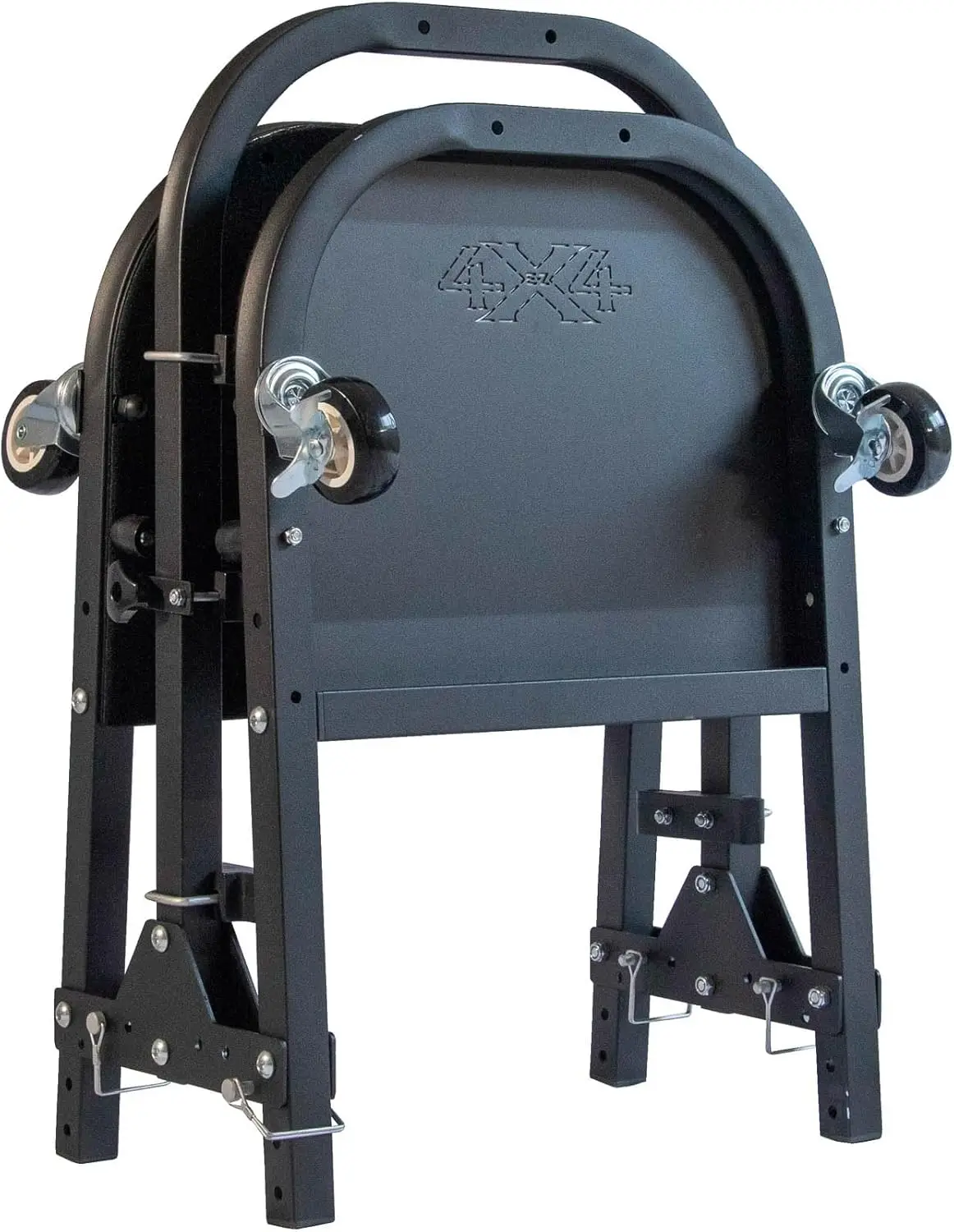 عربة باب دوارة قابلة للطي بـ 4 أبواب من الألومنيوم باللون الأسود EZ4x4، حامل رف باب التخزين يناسب جيب ®   رانجلر JL JLU JK JKU TJ YJ an