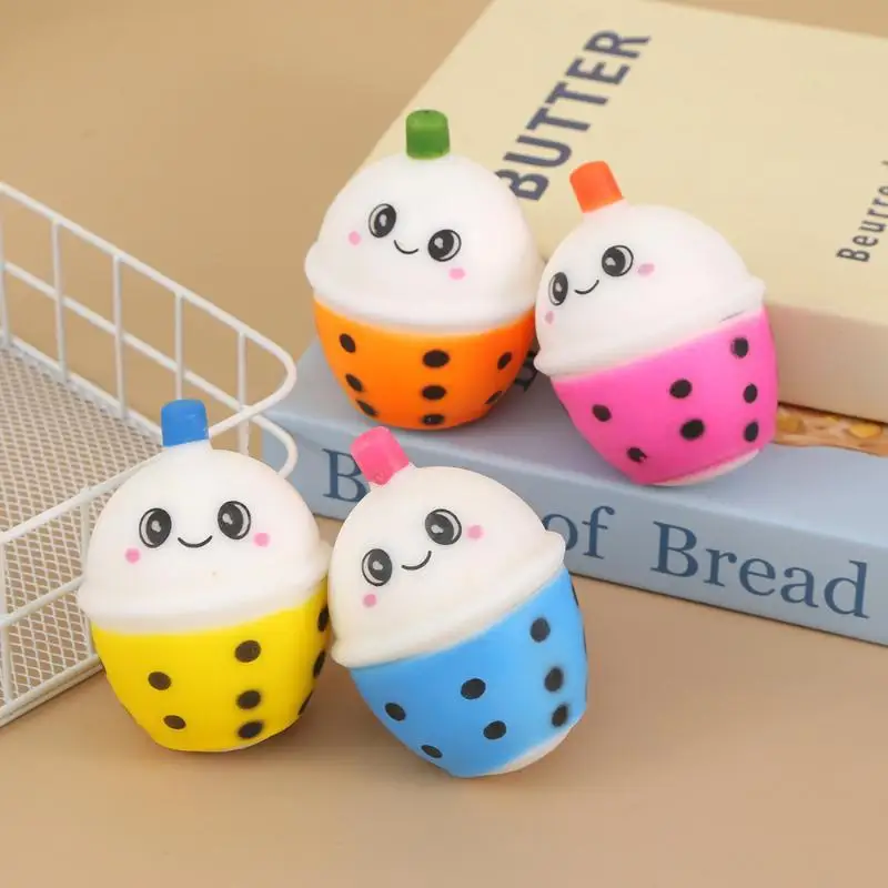 Simulation Bubble Tea Cup Squeeze Toy Slow Rising Soft Squeeze Stress Relief Toy For Kids Party Gift Office Anxiety Relief Decor