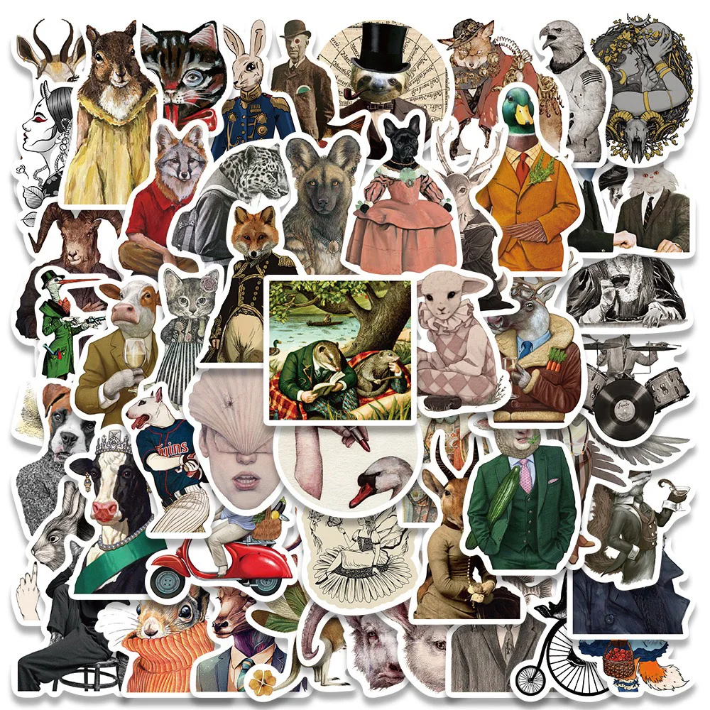 10/30/50PCS Dark Kunst Tier Retro Horror Cartoon Aufkleber DIY Telefon Laptop Gepäck Skateboard Graffiti Decals spaß für Kid Spielzeug