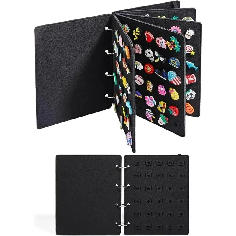 Large Capacity Shoe Croc Charms Organizer Booklet Creative Book Storage Bag Shoe Flower Collection Display Stand Hold Up